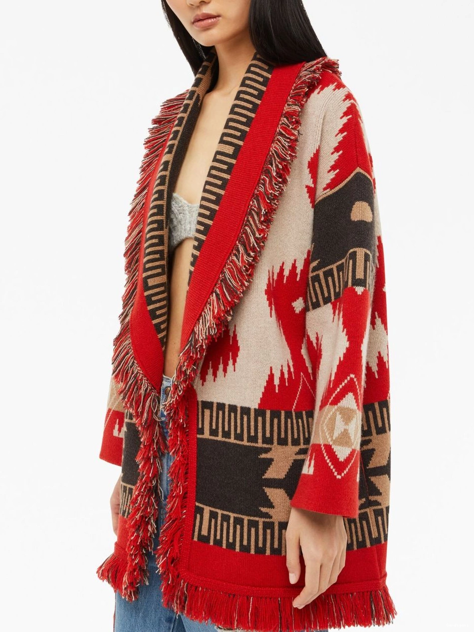 Affordable Women Icon jacquard cardigan cashmere Alanui 0714
